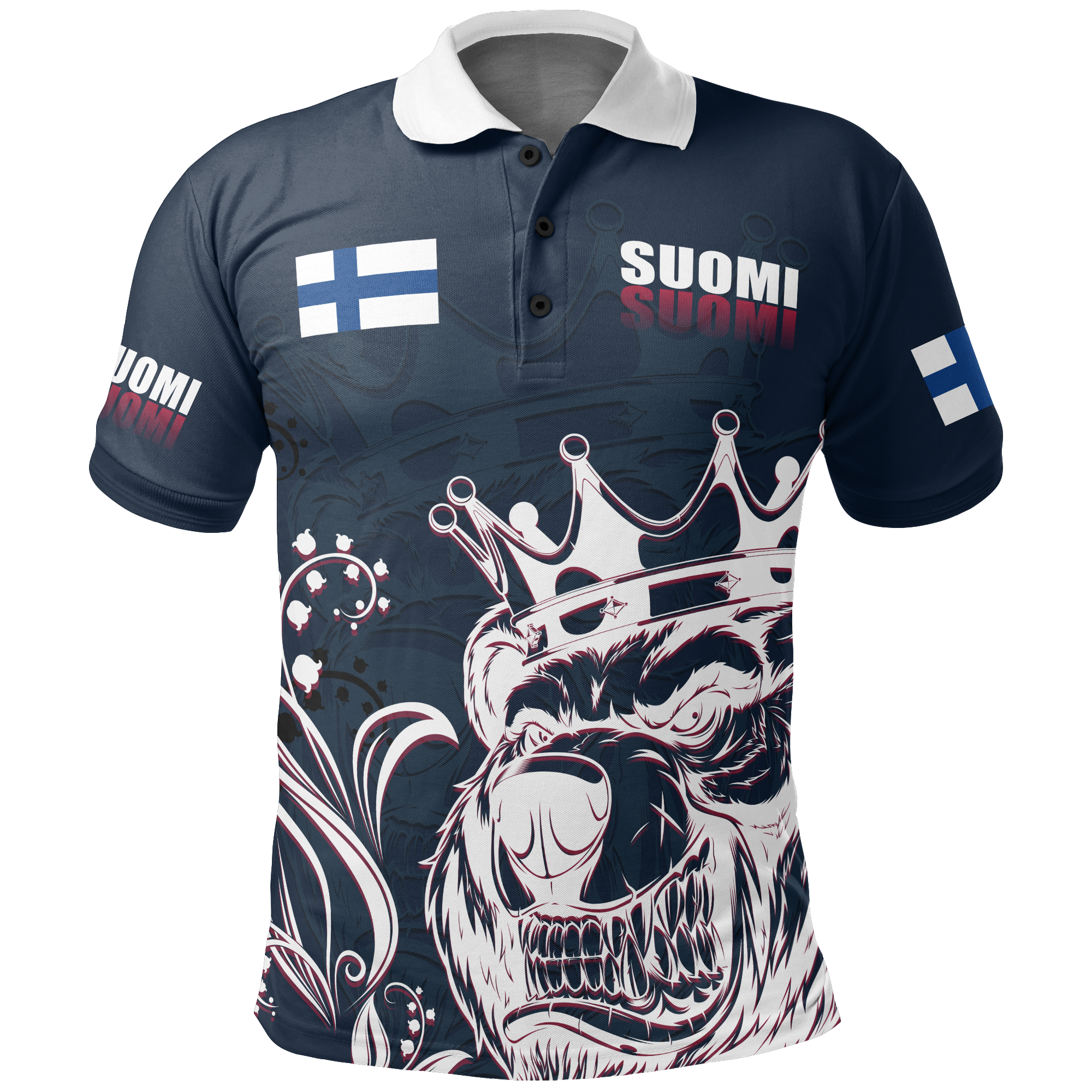 Finland Polo Shirt Finnish Brown Bear - Wonder Print Shop