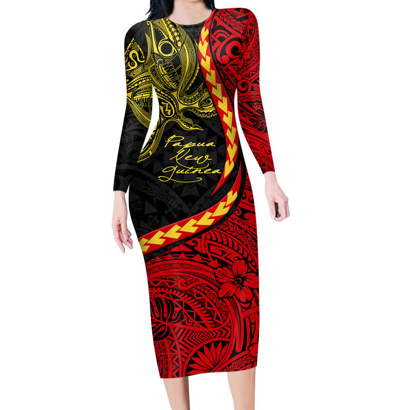 papua-new-guinea-long-sleeve-dress-unique-bird-style