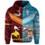 Custom Papua New Guinea Polynesian And Fiji Tapa Hoodie Together Bright Color, Custom Text And Number LT8 - Wonder Print Shop