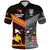 Custom Papua New Guinea Polynesian And Fiji Tapa Polo Shirt Together Black, Custom Text And Number LT8 - Wonder Print Shop