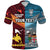 Custom Papua New Guinea Polynesian And Fiji Tapa Polo Shirt Together Bright Color LT8 - Wonder Print Shop