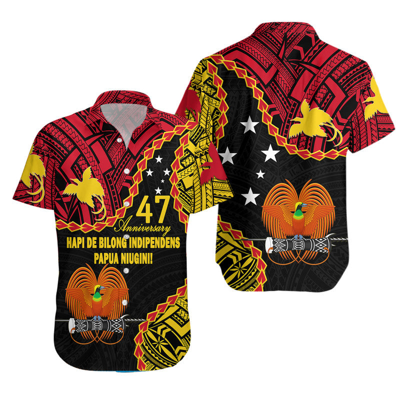 Papua New Guinea 47th Anniversary Hawaiian Shirt Hapi De bilong Indipendens Papua Niugini - Wonder Print Shop