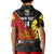 (Custom Text and Number) The Kumuls PNG Polo Shirt Papua New Guinea Polynesian Dynamic Style Black - Wonder Print Shop