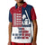 Custom Fathers Day America Dad and Son Baseball Player Polo Shirt Mixed Blue and Red - Wonder Print Shop