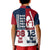 Custom Fathers Day America Dad and Son Baseball Player Polo Shirt Mixed Blue and Red - Wonder Print Shop