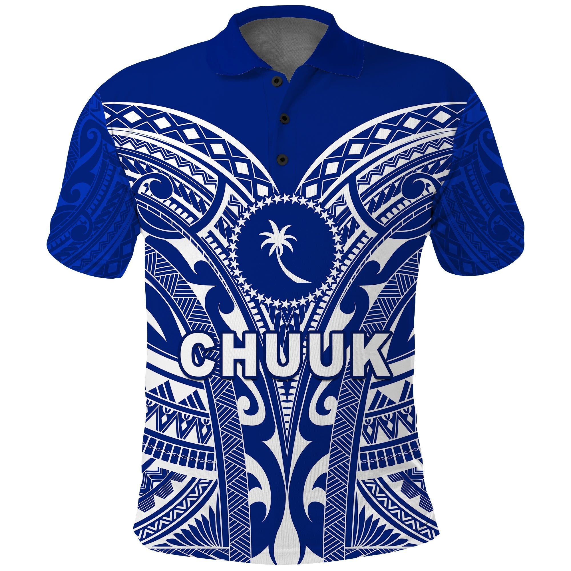 Chuuk Polo Shirt Micronesia Simple Pattern LT13 - Wonder Print Shop