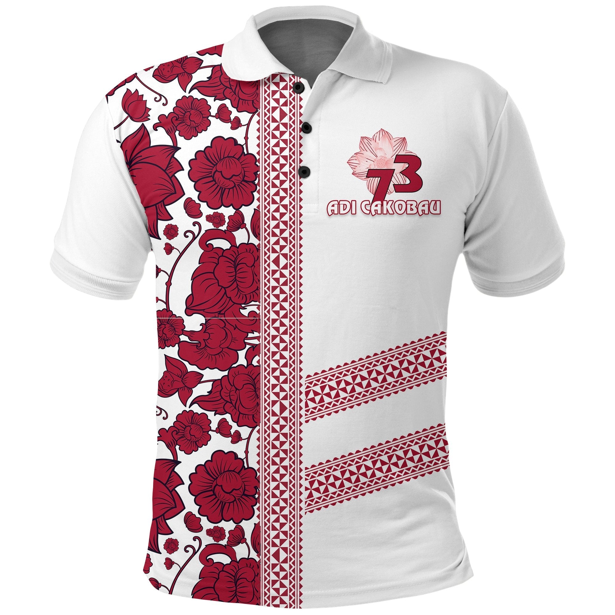 Adi Cakobau Polo Shirt 73rd Anniversary LT13 - Wonder Print Shop