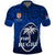 (Custom Text and Number) Fiji Rugby Polo Shirt Flying Fijians Blue Tapa Pattern LT13 - Wonder Print Shop