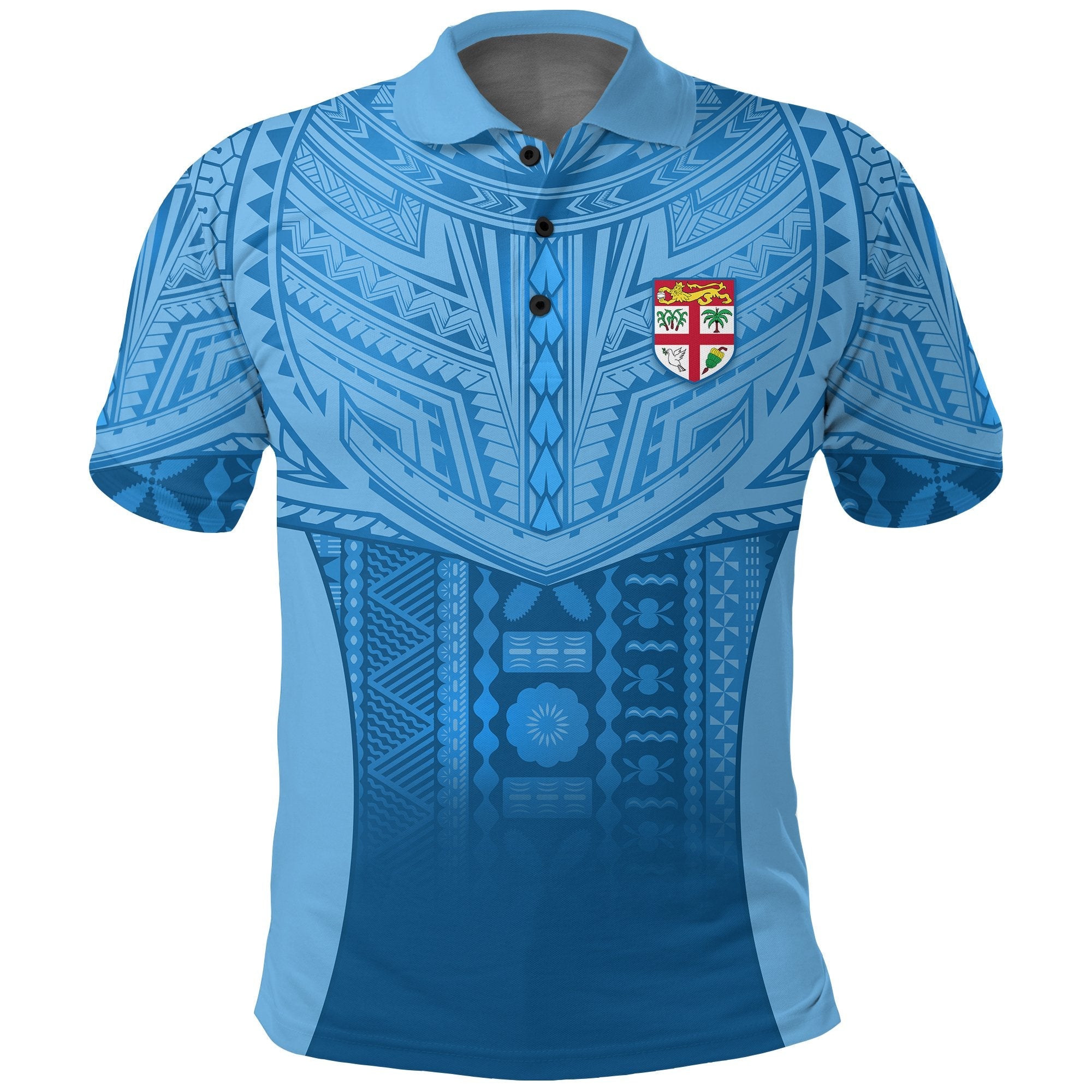 Fiji Faithful Polo Shirt Version Blue LT13 - Wonder Print Shop