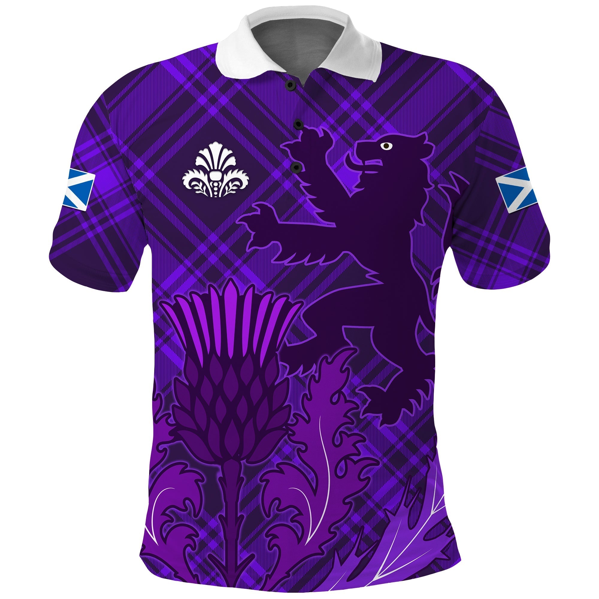 Scotland Polo Shirt Thistle Scottish Be Unique LT13 - Wonder Print Shop