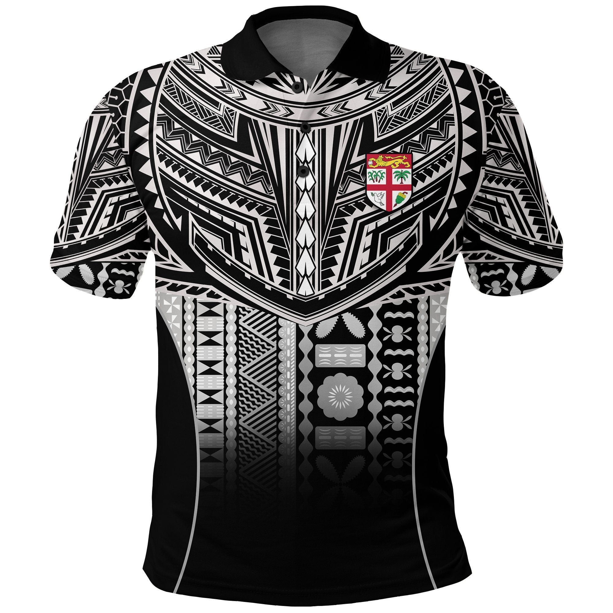 Fiji Faithful Polo Shirt Version Black LT13 - Wonder Print Shop