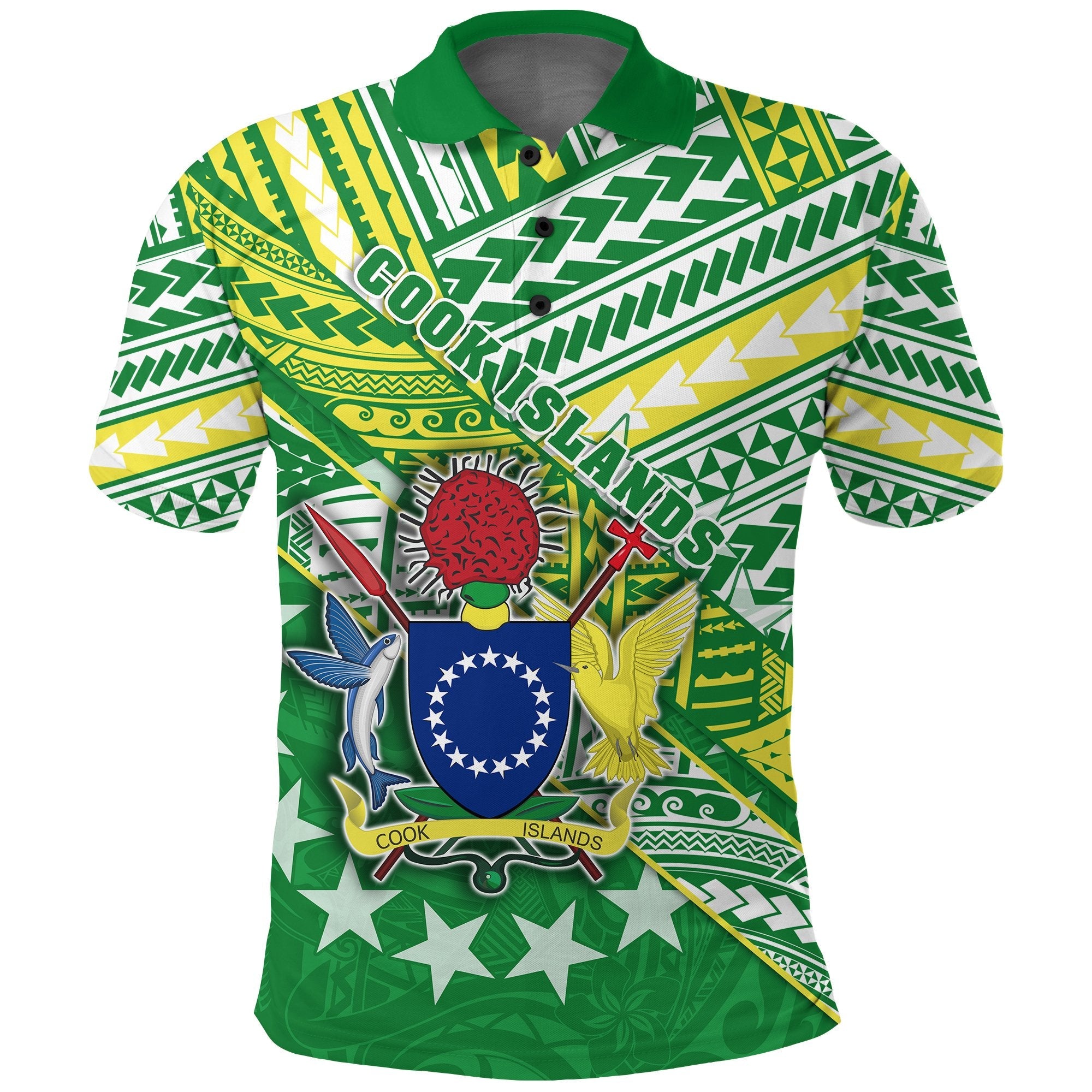 Cook Islands Rugby Polo Shirt New Breathable LT13 - Wonder Print Shop