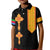 Custom Eritrea Tibeb Polo Shirt KID Eritrean Cross Mix Flag Version Black LT13 - Wonder Print Shop