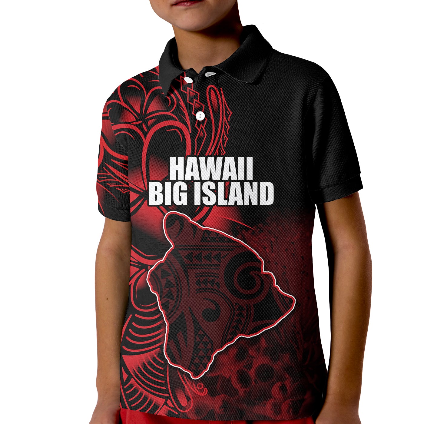 Custom Hawaiian Islands Polo Shirt KID The Big Island LT6 - Wonder Print Shop