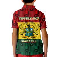 Kids red polo with Republic Day back print, wings emblem and 1st JULY 1960