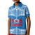 Custom And Number Toa Samoa Rugby Polo Shirt KID Blue Sky LT6 - Wonder Print Shop