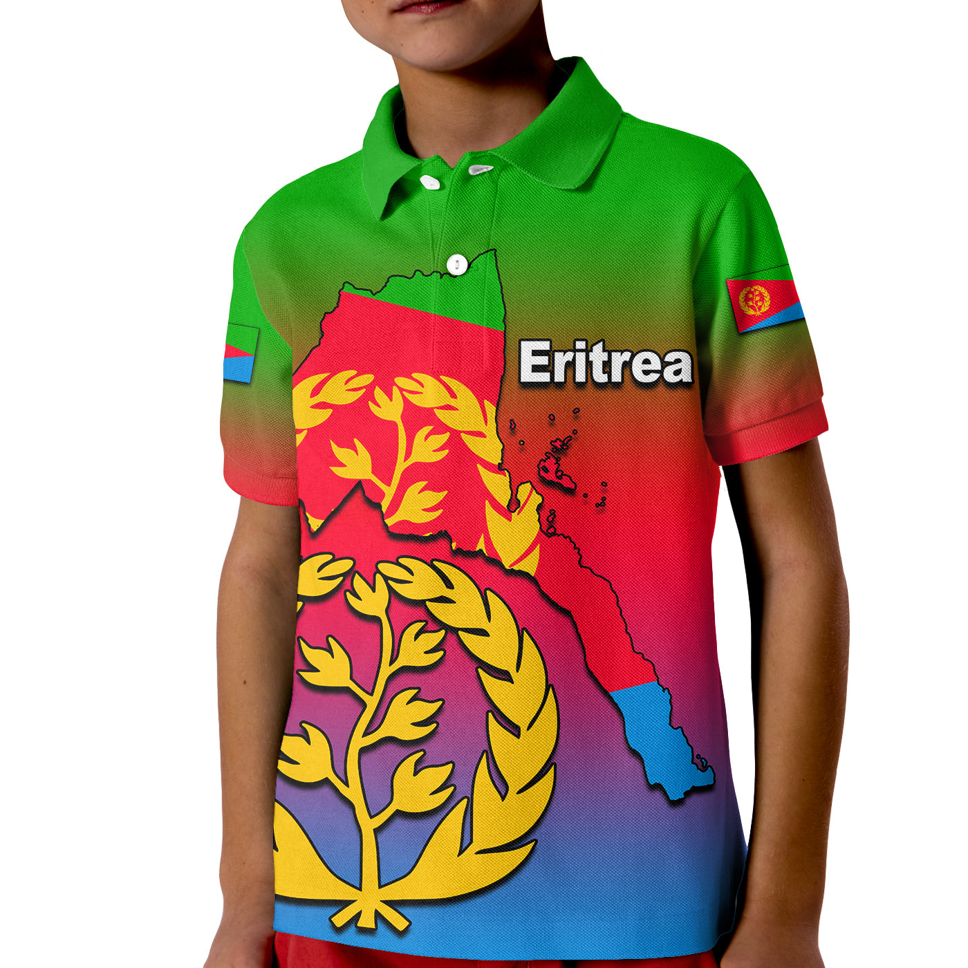 Eritrea Polo Shirt Independence Day KID 2022 Style No.2 LT6 - Wonder Print Shop