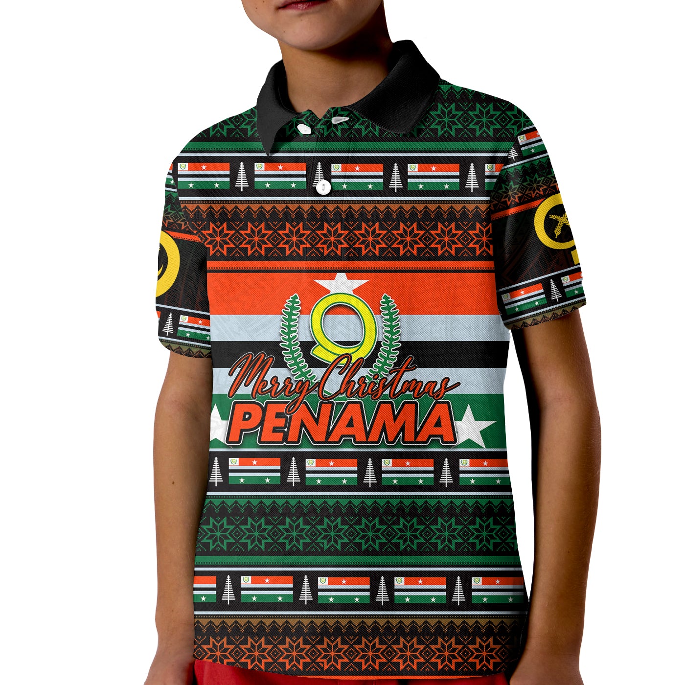 Penama Province Polo Shirt KID Of Vanuatu Christmas LT6 - Wonder Print Shop