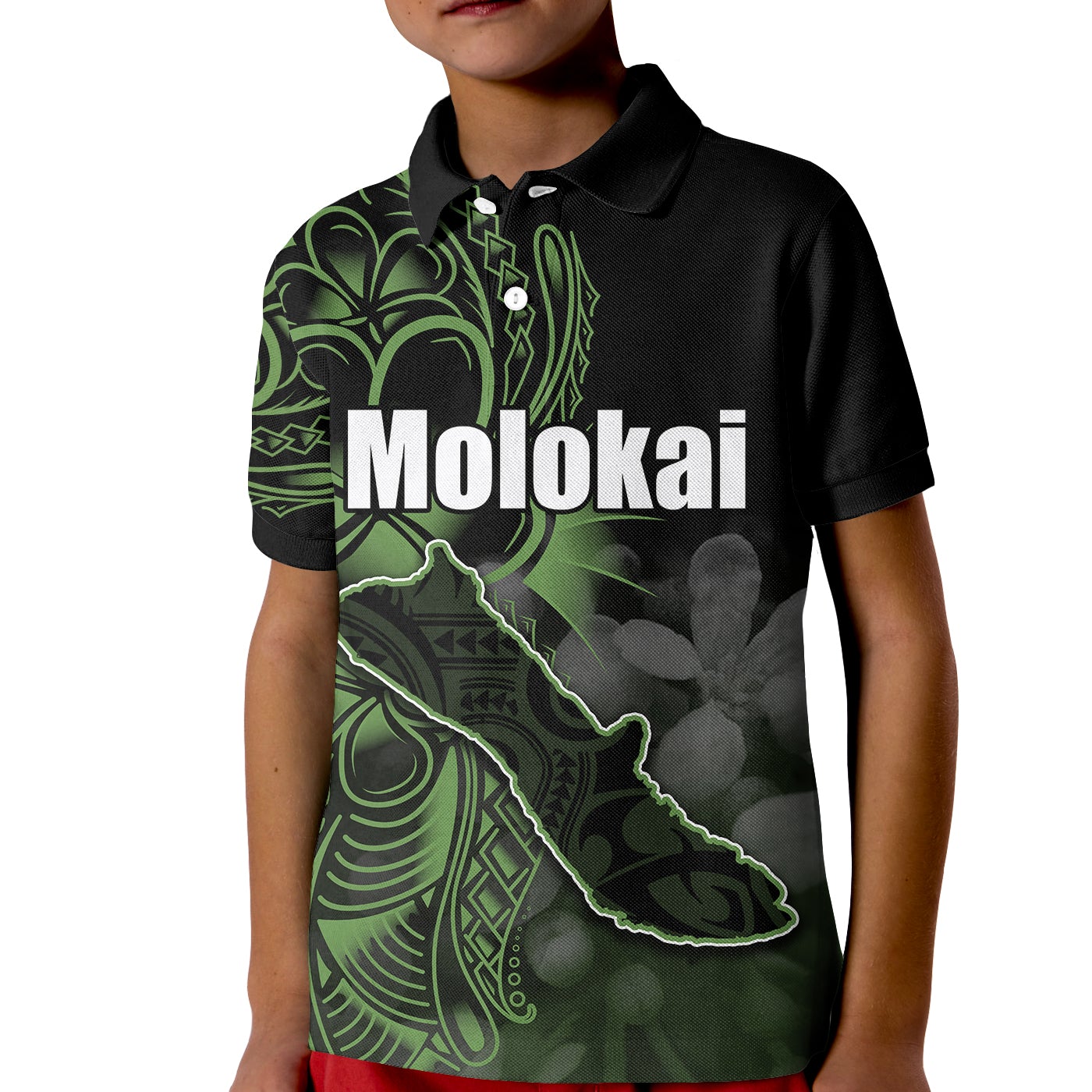 Custom Hawaiian Islands Polo Shirt KID Molokai LT6 - Wonder Print Shop