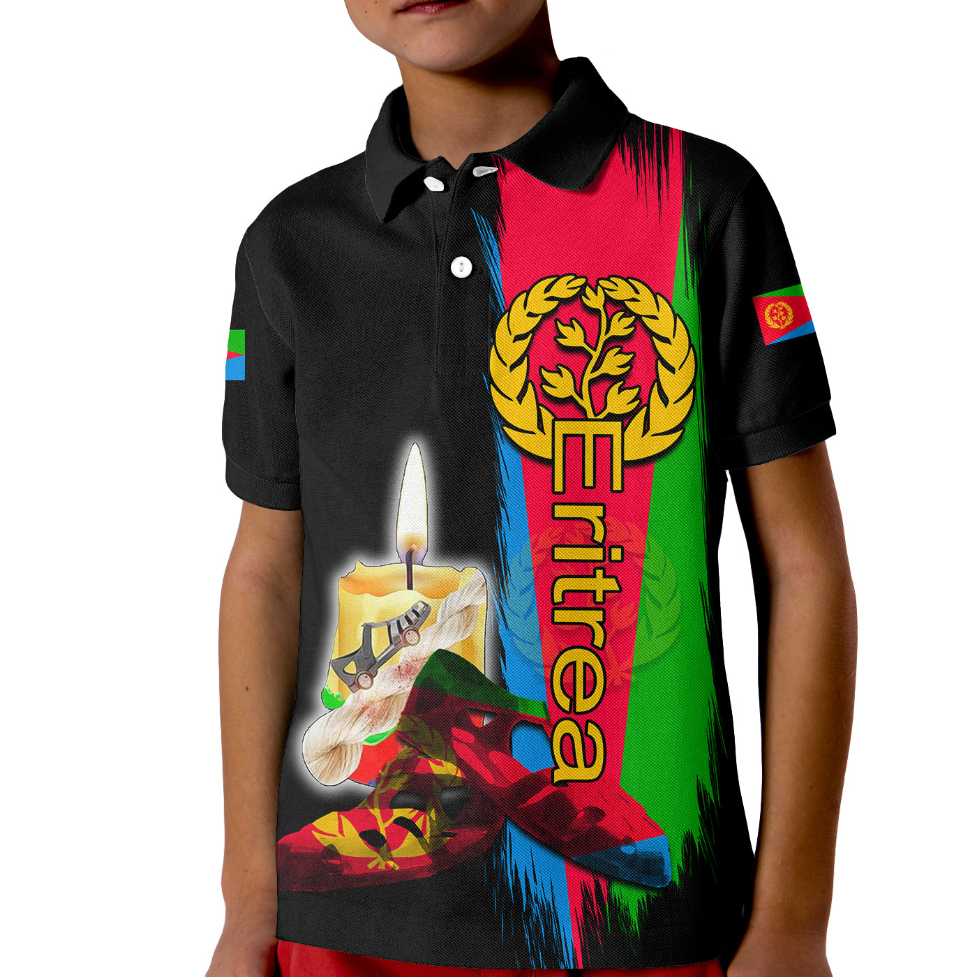 Eritrea Martyrs Day Polo Shirt KID In Memory Black Style LT6 - Wonder Print Shop