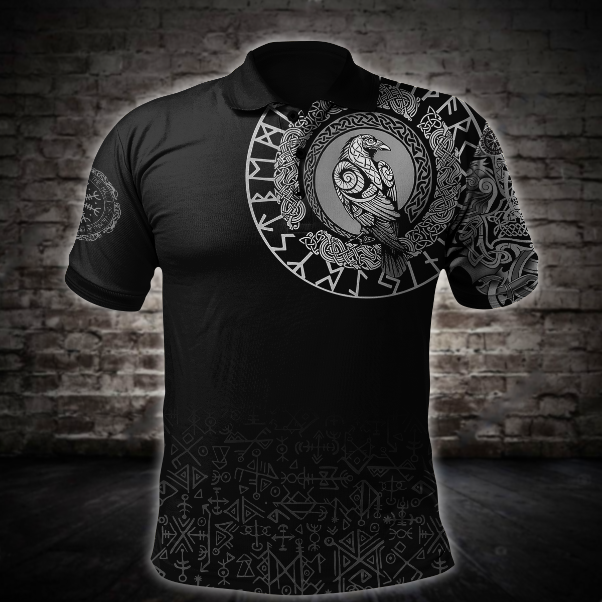 Viking Clothing Viking Raven Special Tattoo Polo Shirt RLT12 - Wonder Print Shop