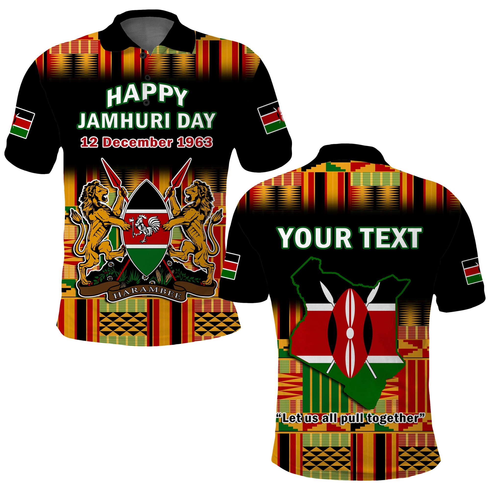 custom-personalised-kenya-polo-shirt-happy-jamhuri-day-kenyan-pattern