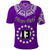 (Custom Text and Number) Rarotonga Cook Islands Polo Shirt Turtle and Map Style Purple LT13 - Wonder Print Shop