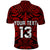 Custom Text and Number New Zealand Silver Fern Rugby Polo Shirt All Black Red NZ Maori Pattern LT13 - Wonder Print Shop