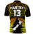 (Custom Text and Number) Aotearoa Fern Polo Shirt New Zealand Hei Tiki Gold Style LT13 - Wonder Print Shop