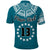 (Custom Text and Number) Cook Islands Tatau Polo Shirt Symbolize Passion Stars Version Blue LT13 - Wonder Print Shop