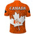 Custom Canada Maple Leaf Polo Shirt Orange Haida Wolf LT13 - Wonder Print Shop