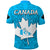 Custom Canada Maple Leaf Polo Shirt Blue Haida Wolf LT13 - Wonder Print Shop