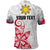 Custom Philippines Polo Shirt Sun Filipino Polynesian mix Flowers White Vibe LT13 - Wonder Print Shop