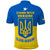 Ukraine Polo Shirt Ukraine Gold Trident Slava Ukraini Blue - Wonder Print Shop