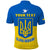 Custom Ukraine Polo Shirt Ukraine Gold Trident Slava Ukraini Blue - Wonder Print Shop