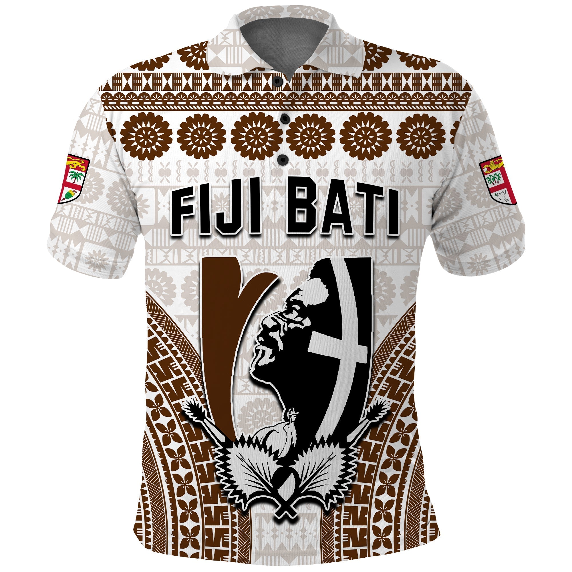 Custom Fiji Rugby Bati Polo Shirt Proud Tapa Pattern LT13 - Wonder Print Shop