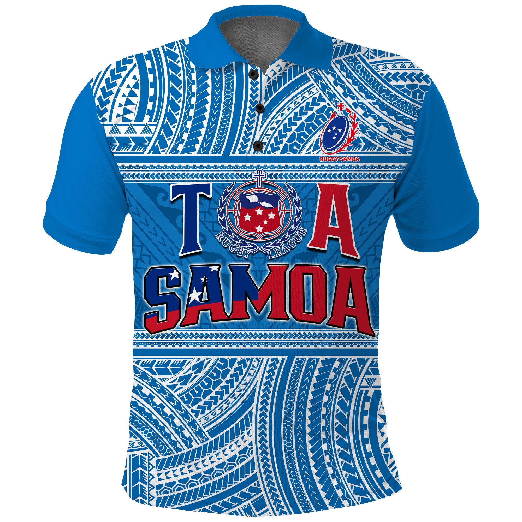 Toa Samoa Rugby Polo Shirt Samoan Pattern Be Unique LT13 - Wonder Print Shop