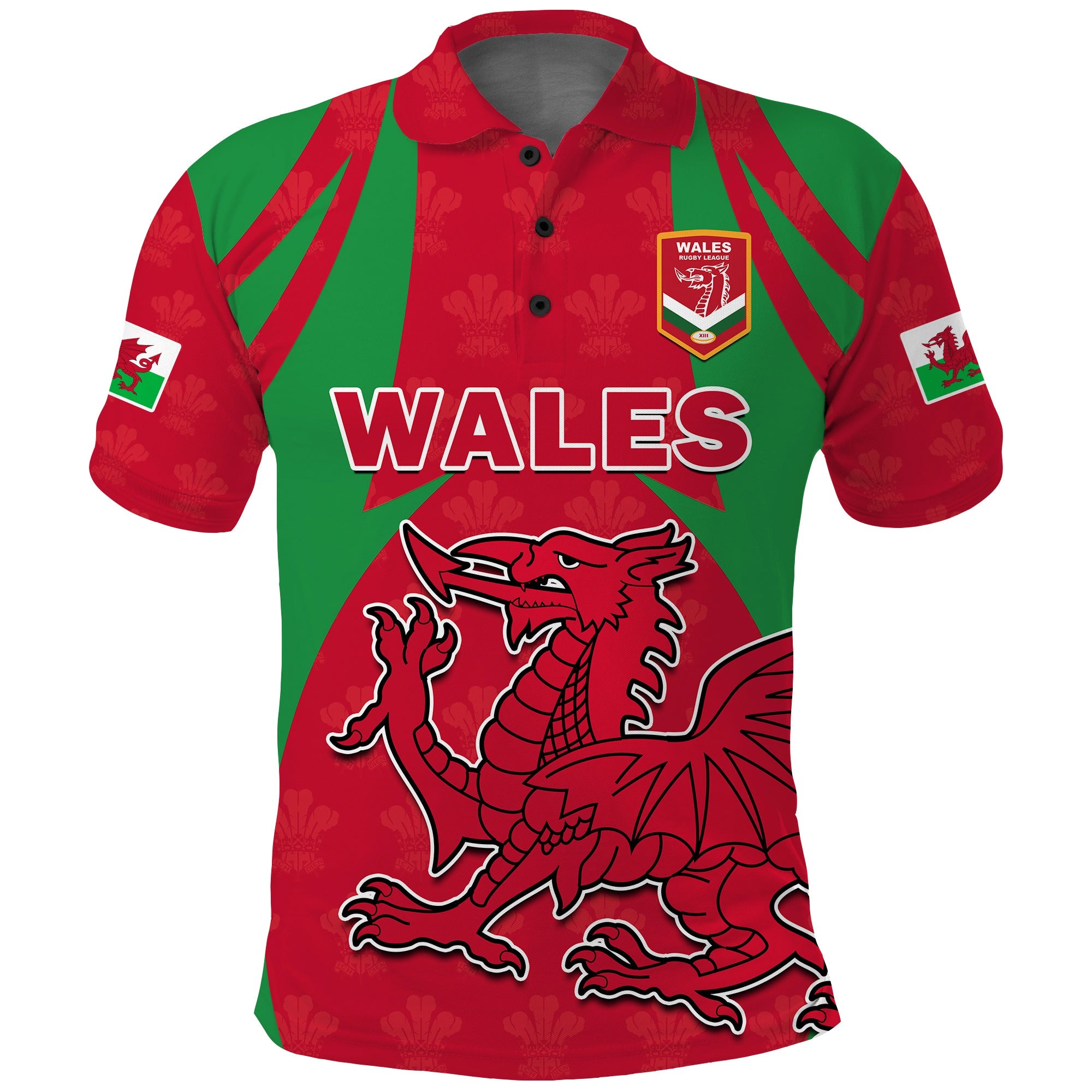 Wales Rugby Polo Shirt The Dragons National Team Come On Cymru - Wonder Print Shop