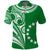 (Custom Text and Number) Cook Islands Tatau Polo Shirt Symbolize Passion Stars Version Green LT13 - Wonder Print Shop