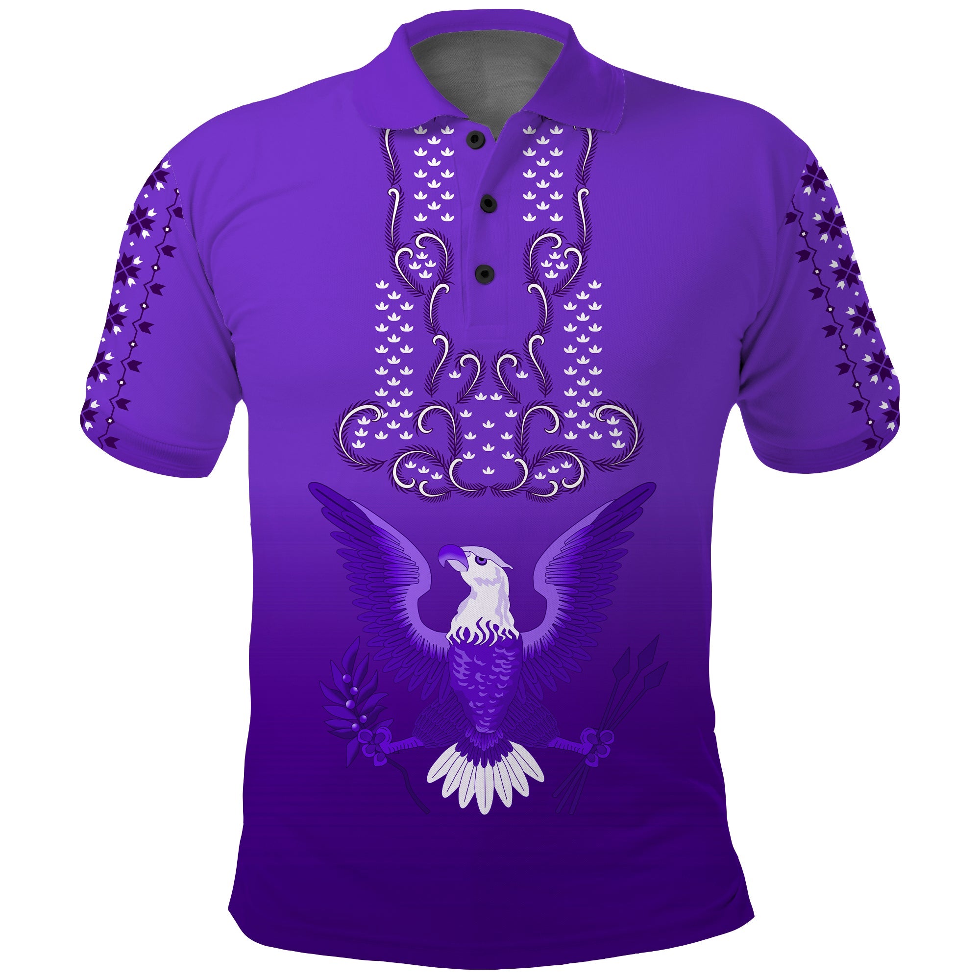 Custom Philippines Polo Shirt Sun Filipino Purple Barong LT13 - Wonder Print Shop