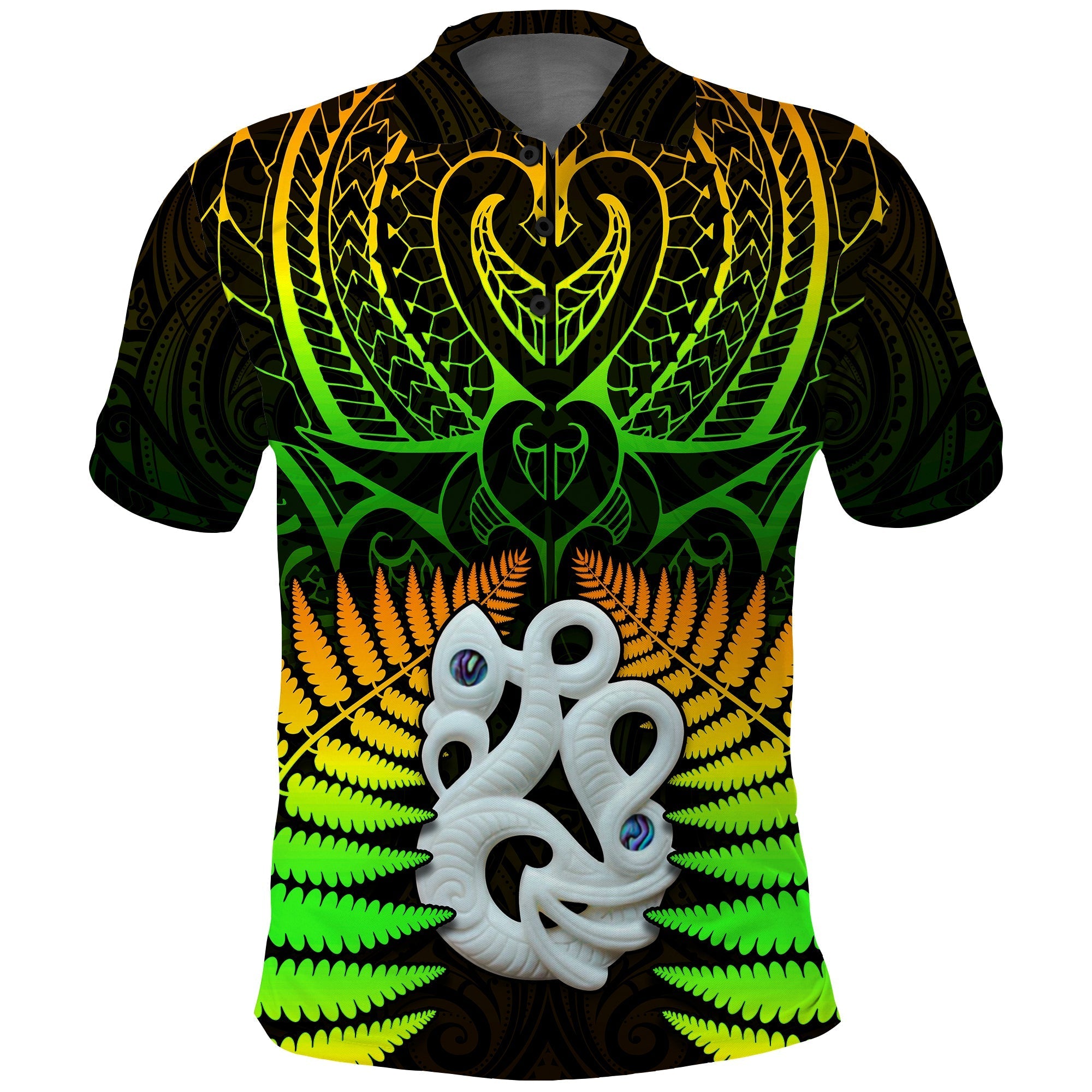 Aotearoa Fern Polo Shirt New Zealand Hei Tiki Special Style LT13 - Wonder Print Shop