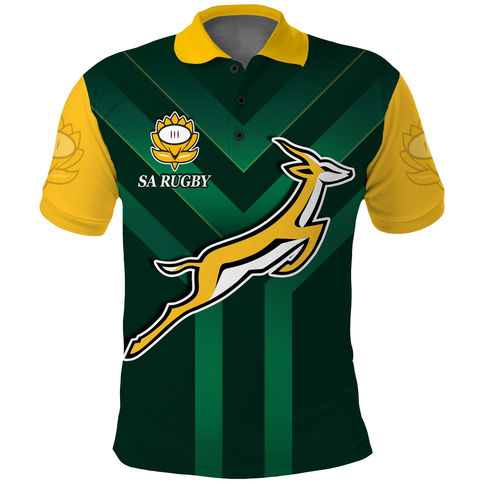 South Africa Rugby Polo Shirt Springboks King Protea Go Bokke LT13 - Wonder Print Shop