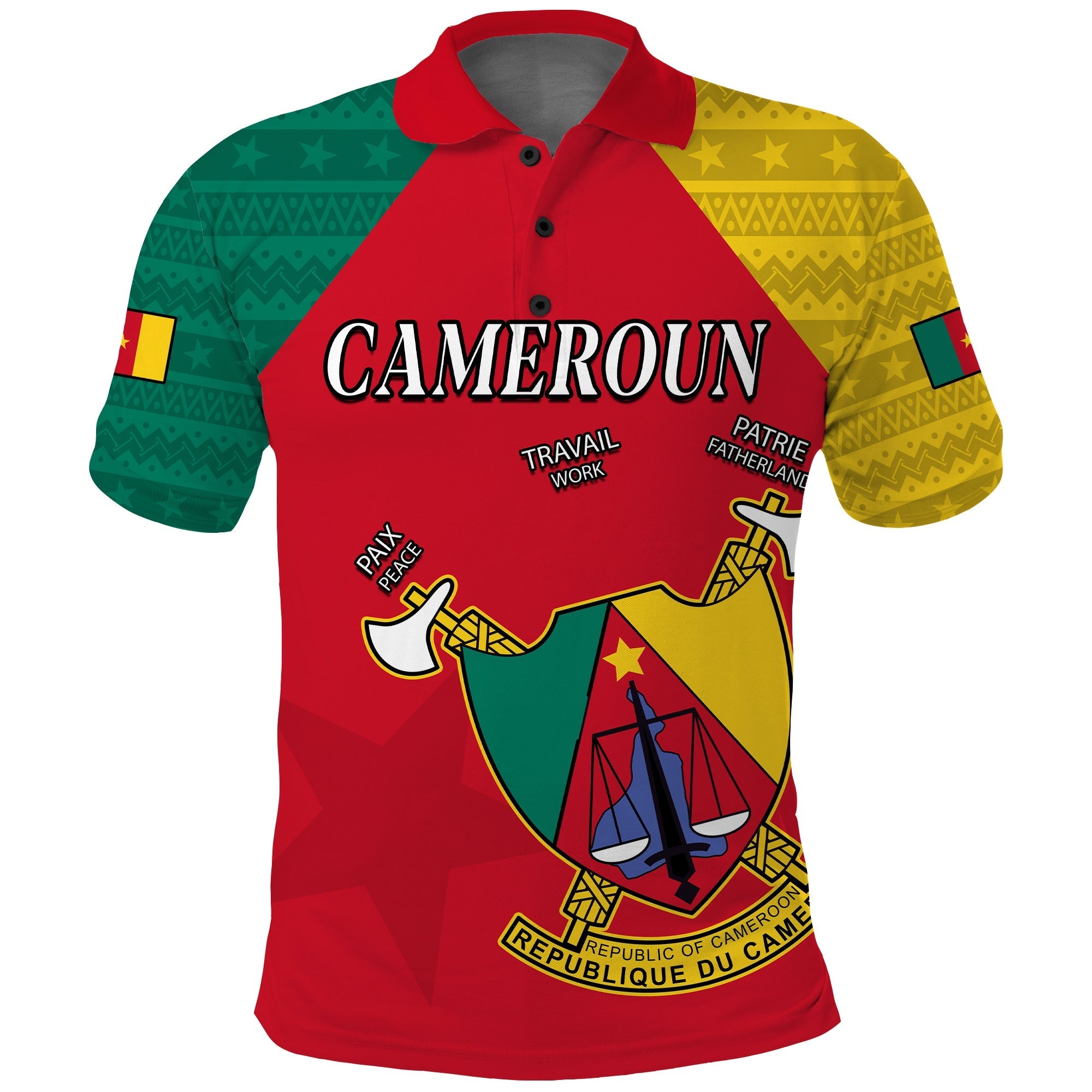 Cameroon Polo Shirt Independence Day Cameroonians Pattern LT13 - Wonder Print Shop