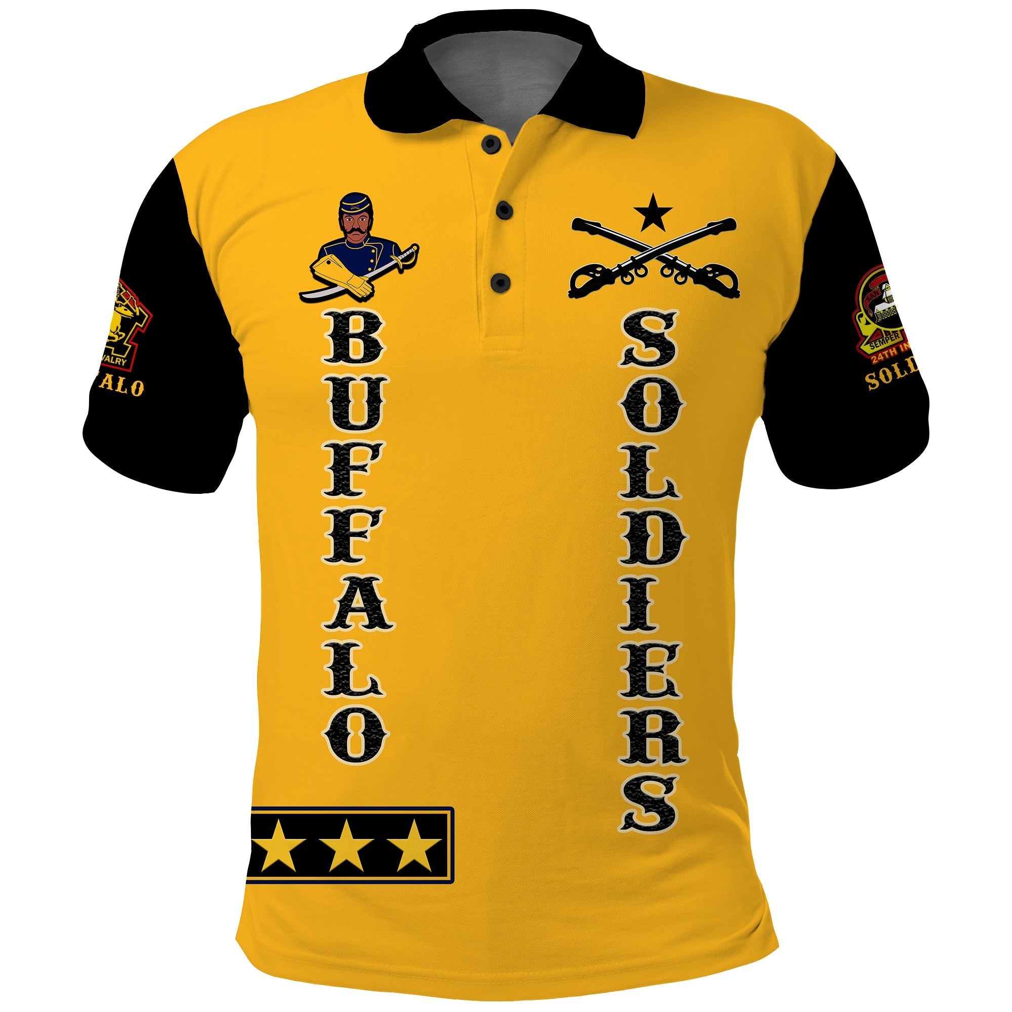 Buffalo Soldiers Polo Shirt Motorcycle BSMC Club LT13 - Wonder Print Shop