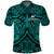 Custom Text and Number New Zealand Silver Fern Rugby Polo Shirt All Black Turquoise NZ Maori Pattern LT13 - Wonder Print Shop