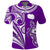 (Custom Text and Number) Rarotonga Cook Islands Polo Shirt Turtle and Map Style Purple LT13 - Wonder Print Shop