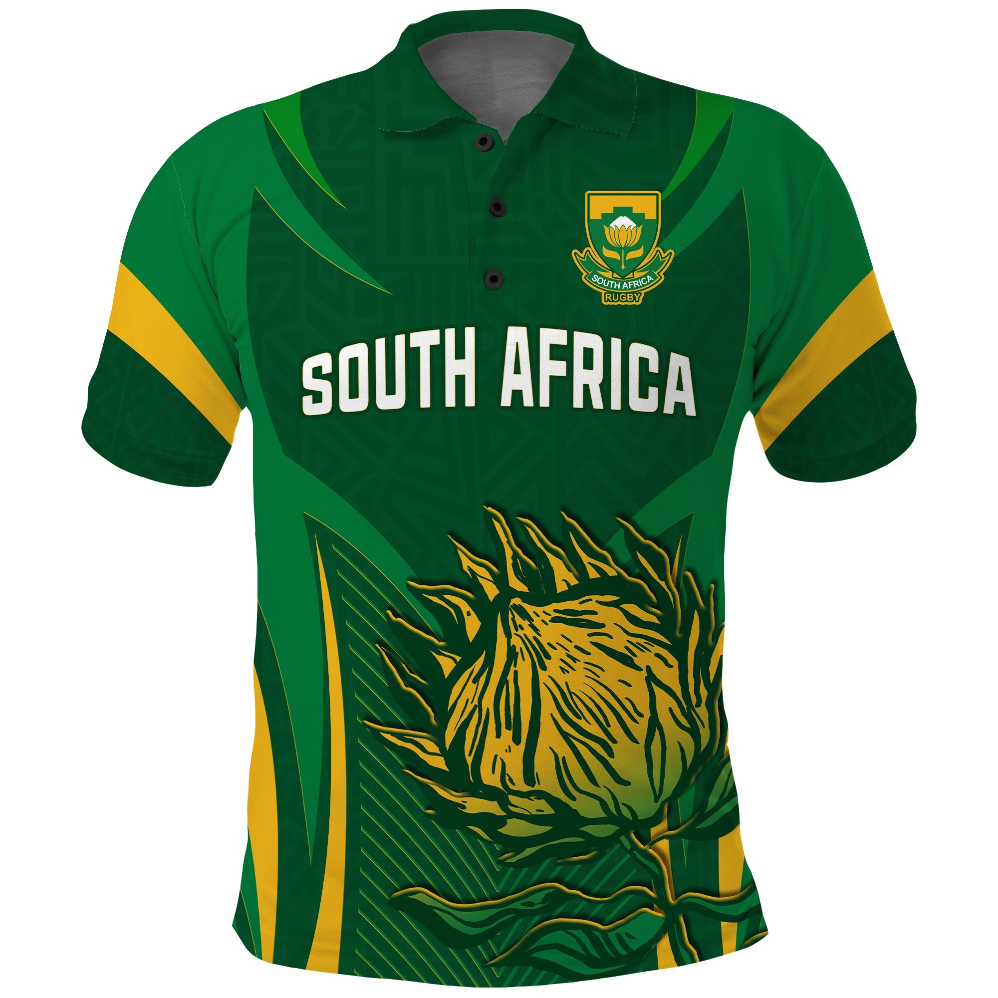 South Africa Rugby Polo Shirt Springboks Champion LT13 - Wonder Print Shop