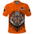 Canada Maple Leaf Polo Shirt Orange Haida Wolf LT13 - Wonder Print Shop