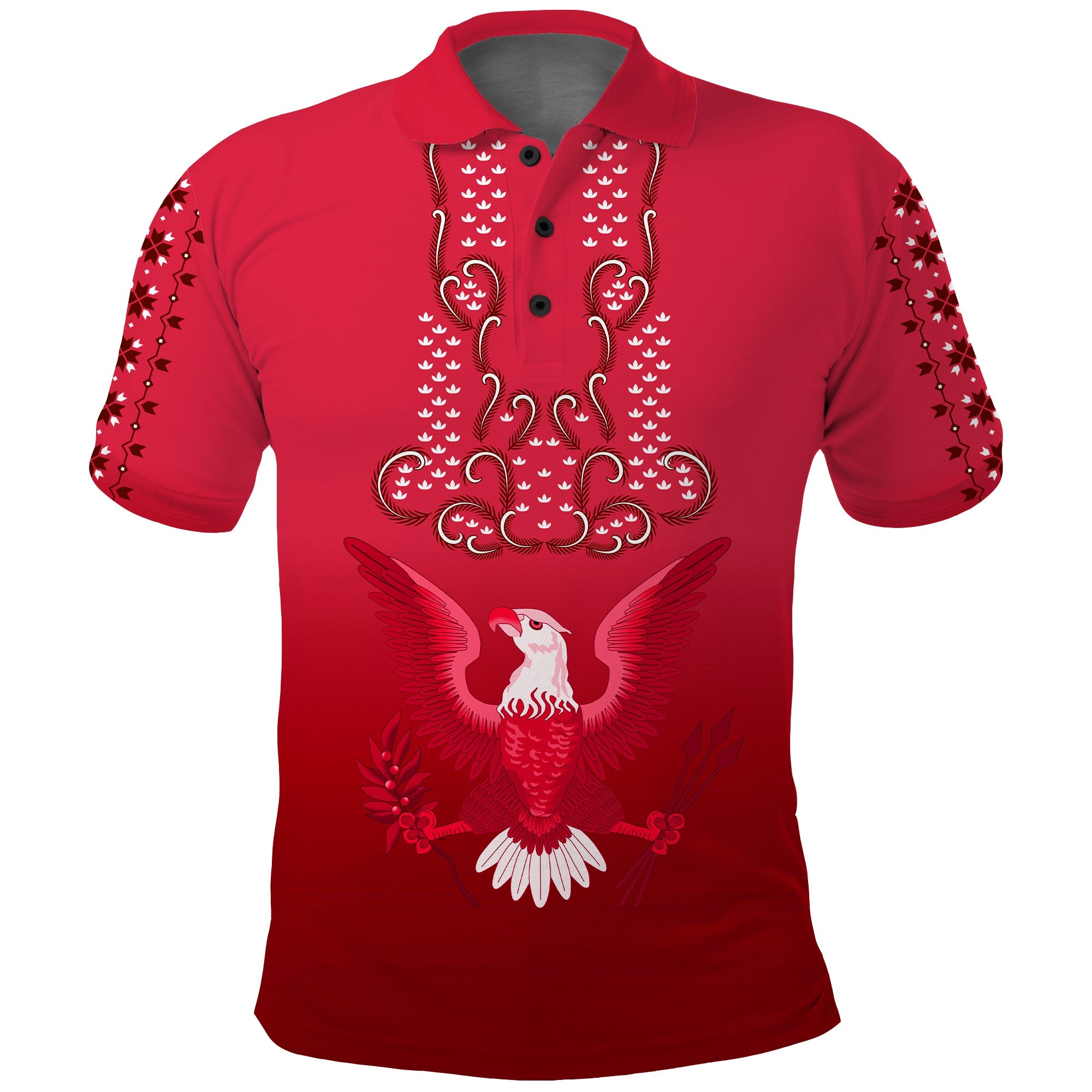 Philippines Polo Shirt Sun Filipino Red Barong LT13 - Wonder Print Shop