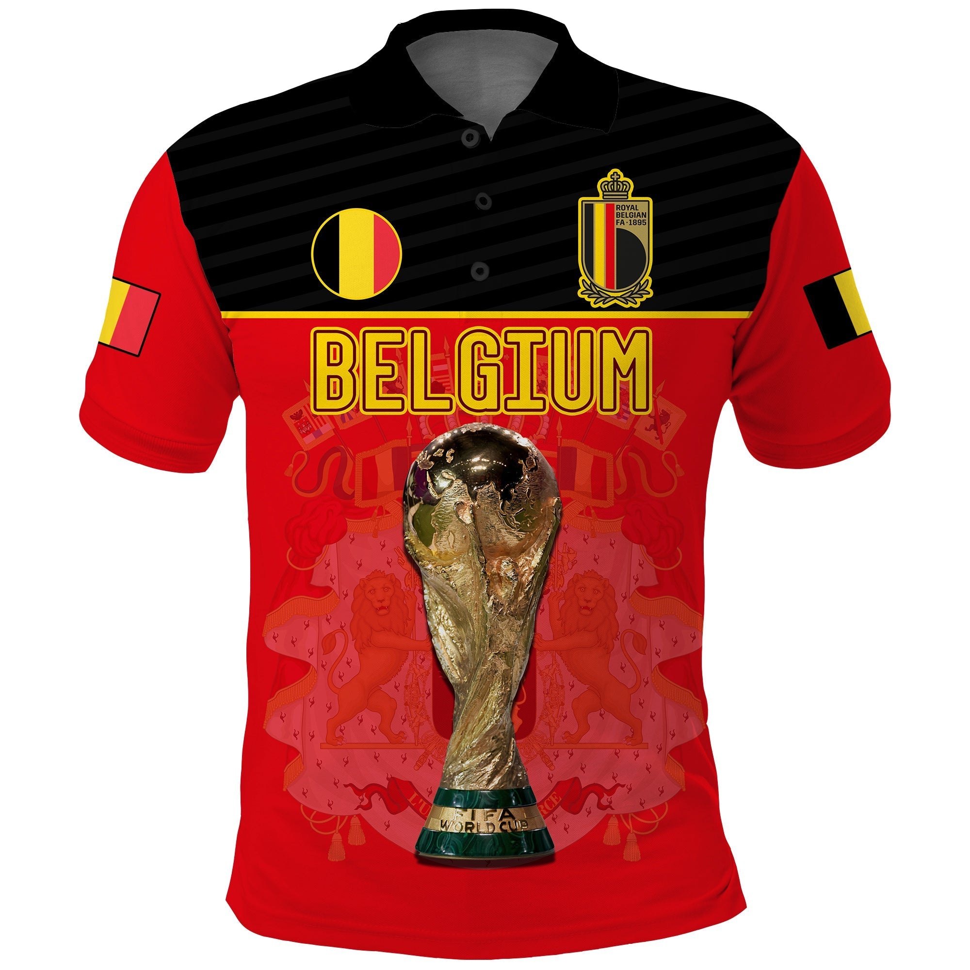 Belgium Polo Shirt Football 2022 De Rode Duivels Sporty Style - Wonder Print Shop